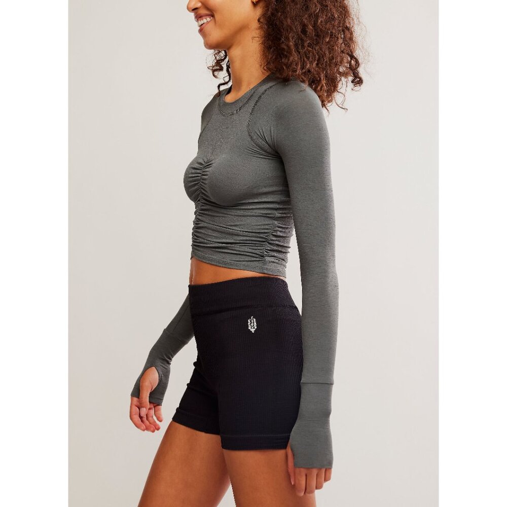 FP MOVEMENT Tempo Ruched Long Sleeve / Dark Shadow - Picture 3 of 6